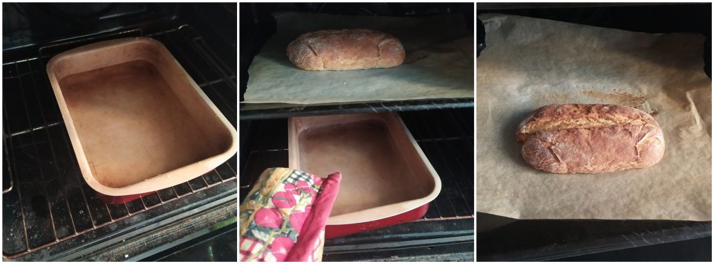 Cuocere in forno il pane proteico.