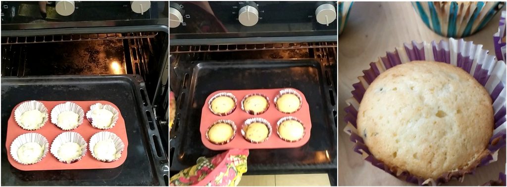 Cuocere i muffin in forno a 180° per 20 minuti