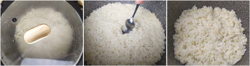 Terminiamo la cottura del riso pilaf