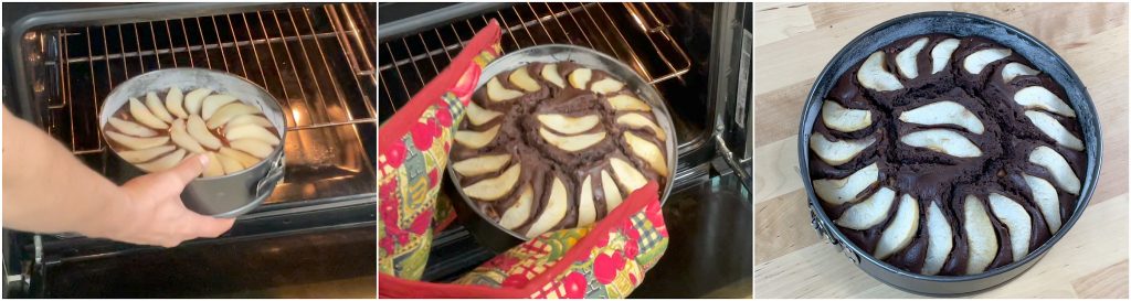 Cuocere la torta pere e cioccolato morbida, e farla poi raffreddare.
