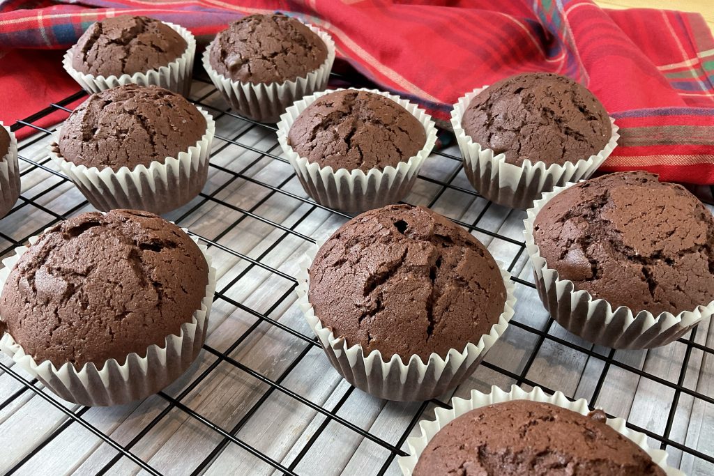 Muffin al cioccolato con la planetaria